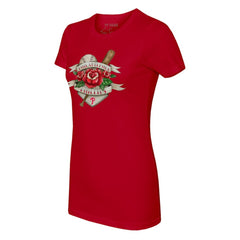 Philadelphia Phillies Tiny Turnip Women's Tattoo Rose T-Shirt - MLB T-shirts
