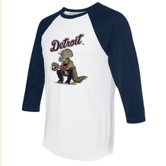 Detroit Tigers Tiny Turnip Unisex Triceratops 3/4-Sleeve Raglan T-Shirt - MLB T-shirts