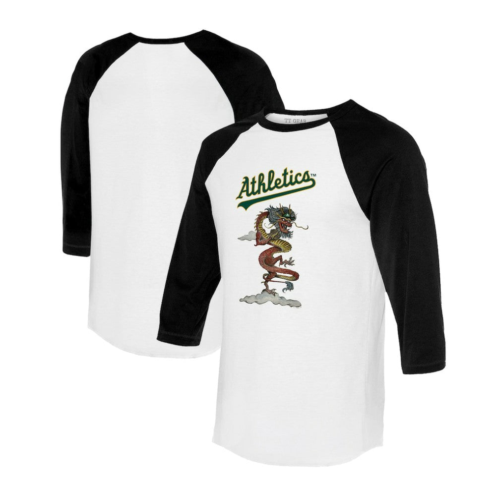 Athletics Tiny Turnip Unisex 2024 Year of the Dragon 3/4-Sleeve Raglan T-Shirt - MLB T-shirts