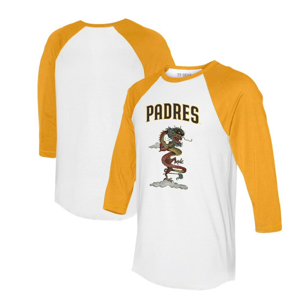 San Diego Padres Tiny Turnip Unisex 2024 Year of the Dragon 3/4-Sleeve Raglan T-Shirt - MLB T-shirts