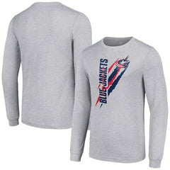 Columbus Blue Jackets Starter Color Scratch Long-Sleeve T-Shirt - NHL T-shirts
