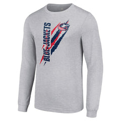 Columbus Blue Jackets Starter Color Scratch Long-Sleeve T-Shirt - NHL T-shirts