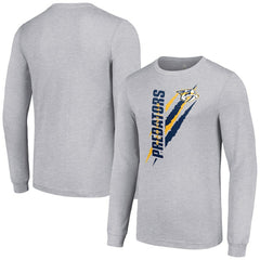 Nashville Predators Starter Color Scratch Long-Sleeve T-Shirt - NHL T-shirts