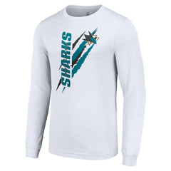San Jose Sharks Starter Color Scratch Long-Sleeve T-Shirt - NHL T-shirts