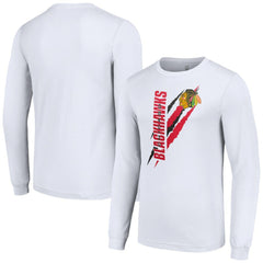 Chicago Blackhawks Starter Color Scratch Long-Sleeve T-Shirt - NHL T-shirts