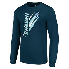 Seattle Kraken Starter Color Scratch Long-Sleeve T-Shirt - NHL T-shirts