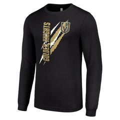 Vegas Golden Knights Starter Color Scratch Long-Sleeve T-Shirt - NHL T-shirts