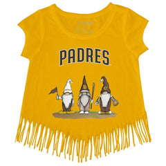 San Diego Padres Tiny Turnip Girls Youth Gnomes Fringe T-Shirt - MLB T-shirts