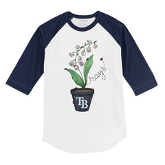 Tampa Bay Rays Tiny Turnip Youth Lilies & Ladybugs 3/4-Sleeve Raglan T-Shirt - MLB T-shirts