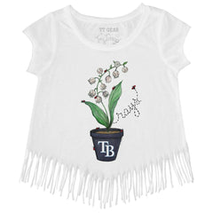 Tampa Bay Rays Tiny Turnip Girls Youth Lilies & Ladybugs Fringe T-Shirt - MLB T-shirts