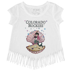 Colorado Rockies Tiny Turnip Girls Youth Mermaid Fringe T-Shirt - MLB T-shirts