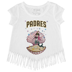 San Diego Padres Tiny Turnip Girls Youth Mermaid Fringe T-Shirt - MLB T-shirts
