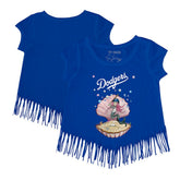 Los Angeles Dodgers Tiny Turnip Girls Youth Mermaid Fringe T-Shirt - MLB T-shirts