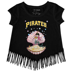 Pittsburgh Pirates Tiny Turnip Girls Youth Mermaid Fringe T-Shirt - MLB T-shirts