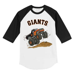San Francisco Giants Tiny Turnip Youth Monster Truck 3/4-Sleeve Raglan T-Shirt - MLB T-shirts