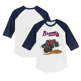 Atlanta Braves Tiny Turnip Youth Monster Truck 3/4-Sleeve Raglan T-Shirt - MLB T-shirts