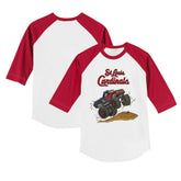 St. Louis Cardinals Tiny Turnip Youth Monster Truck 3/4-Sleeve Raglan T-Shirt - MLB T-shirts