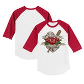 St. Louis Cardinals Tiny Turnip Youth Tattoo Rose 3/4-Sleeve Raglan T-Shirt - MLB T-shirts
