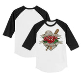 San Francisco Giants Tiny Turnip Youth Tattoo Rose 3/4-Sleeve Raglan T-Shirt - MLB T-shirts