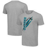 San Jose Sharks Starter Color Scratch T-Shirt - NHL T-shirts