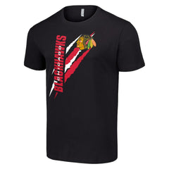 Chicago Blackhawks Starter Color Scratch T-Shirt - NHL T-shirts