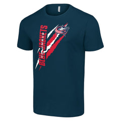 Columbus Blue Jackets Starter Color Scratch T-Shirt - NHL T-shirts
