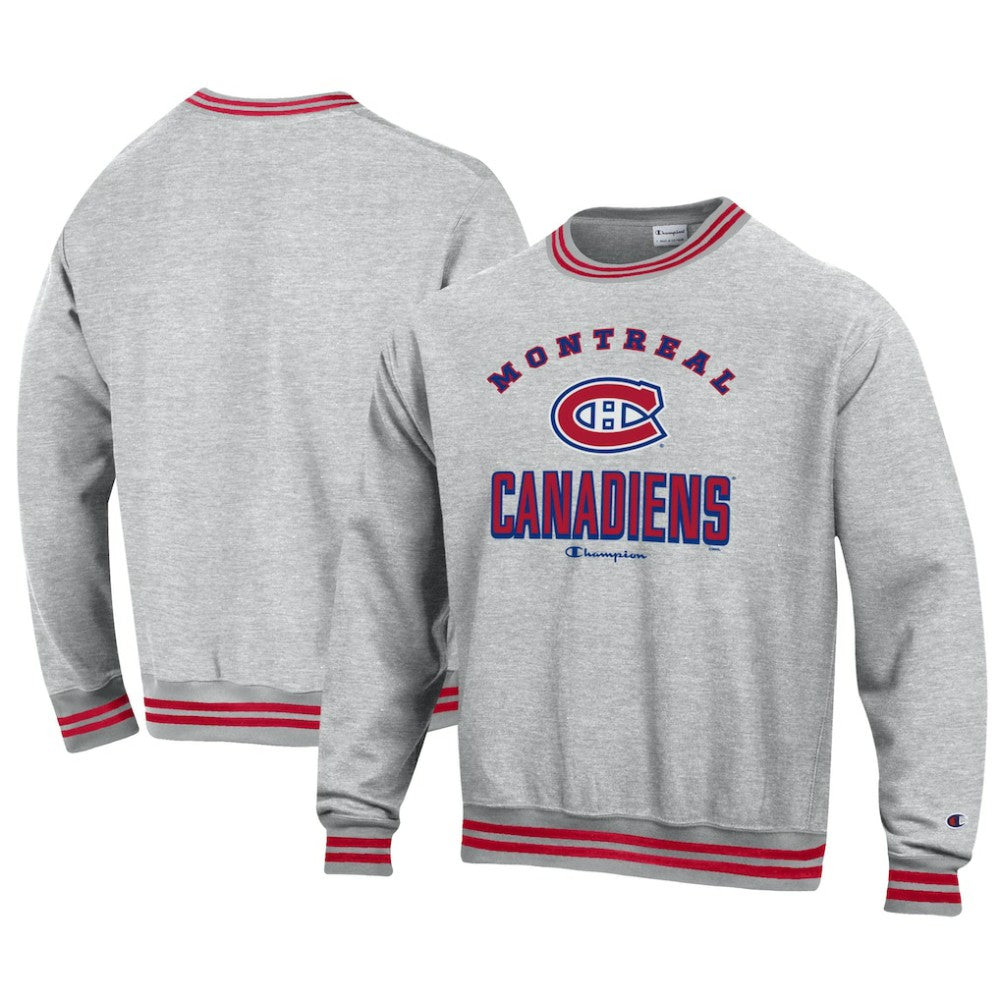 Montreal Canadiens Champion Reverse Weave Yarn Dye Pullover Sweatshirt - NHL Sweatshirts