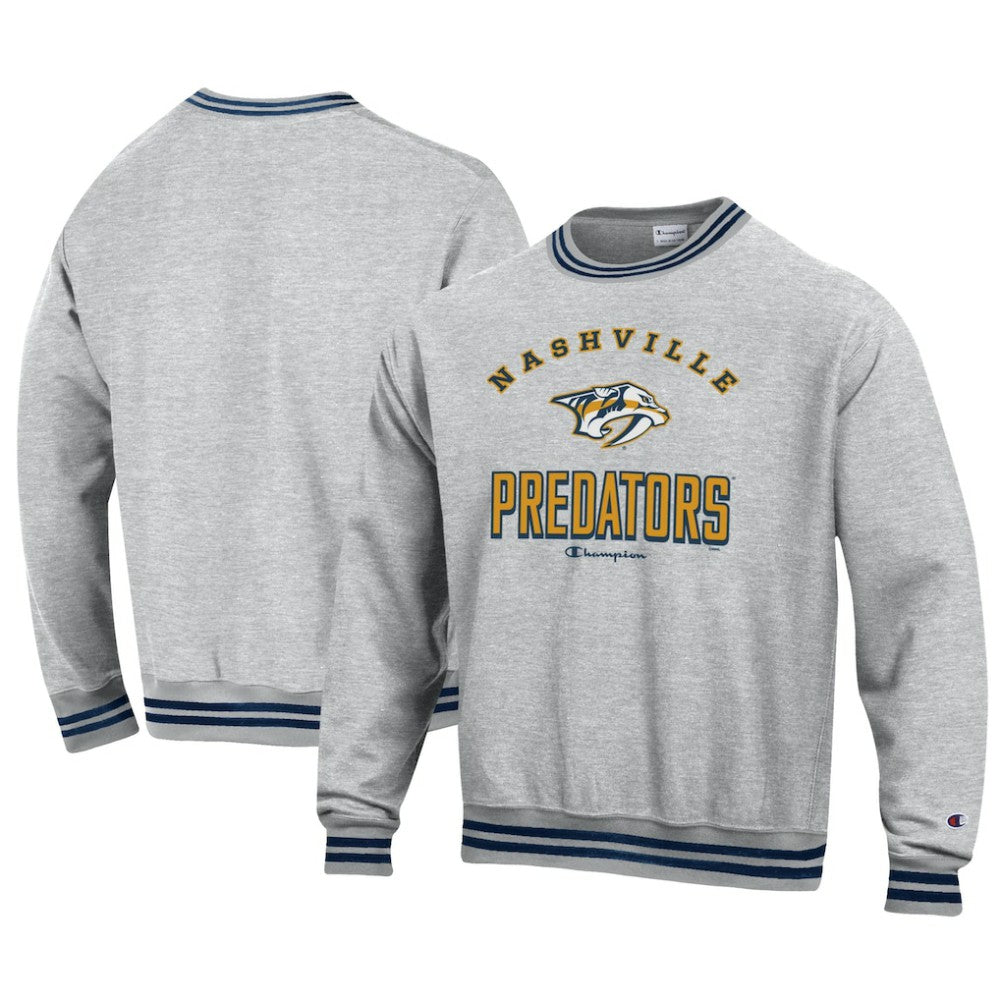 Nashville Predators Champion Reverse Weave Yarn Dye Pullover Sweatshirt - NHL Sweatshirts