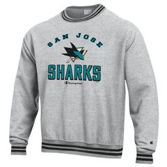 San Jose Sharks Champion Reverse Weave Yarn Dye Pullover Sweatshirt - NHL Sweatshirts