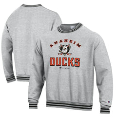 Anaheim Ducks Champion Reverse Weave Yarn Dye Pullover Sweatshirt - NHL Sweatshirts