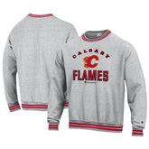 Calgary Flames Champion Reverse Weave Yarn Dye Pullover Sweatshirt - NHL Sweatshirts