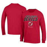 New Jersey Devils Champion Long-Sleeve Jersey T-Shirt - NHL T-shirts