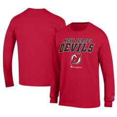 New Jersey Devils Champion Long-Sleeve Jersey T-Shirt - NHL T-shirts