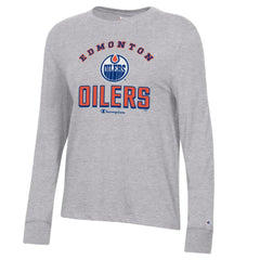 Edmonton Oilers Champion Women's Core Long Sleeve T-Shirt - NHL T-shirts