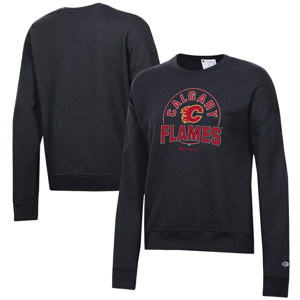 Calgary Flames Champion Women's Powerblend Pullover Sweatshirt - NHL Sweatshirts