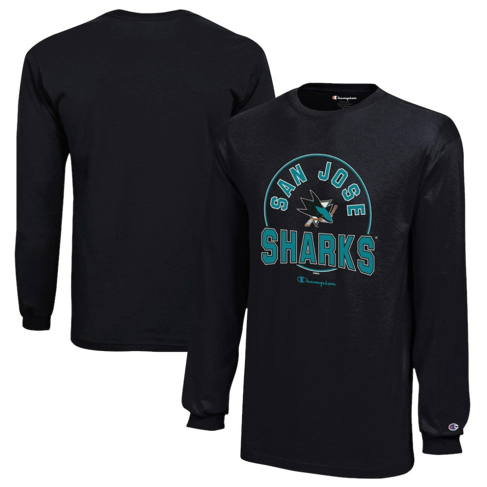 San Jose Sharks Champion Youth Long-Sleeve Jersey T-Shirt - NHL T-shirts