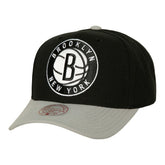 Black/Gray Brooklyn Nets Soul XL Logo Pro Crown Snapback Hat | NBA