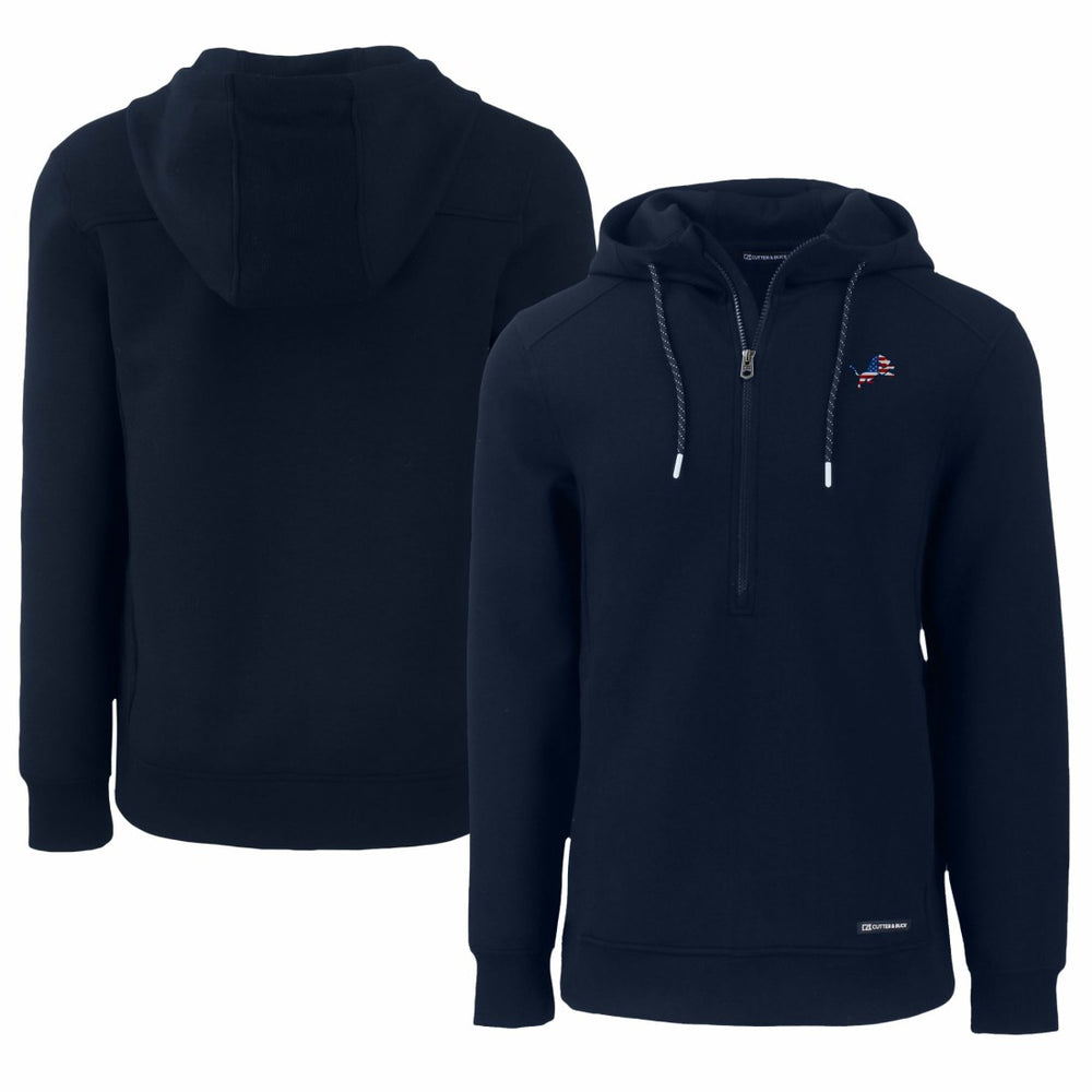 Detroit Lions Cutter & Buck Americana Roam Eco Half-Zip Recycled Pullover Hoodie | NFL New