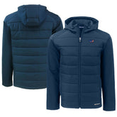 Washington Commanders Cutter & Buck Big & Tall Americana Evoke Hybrid Eco Softshell Recycled Full-Zip Hooded Jacket | NFL Outlet