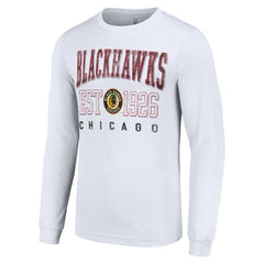 Chicago Blackhawks Starter Retro Graphic Long Sleeve Crew T-Shirt - NHL T-shirts