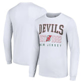 New Jersey Devils Starter Retro Graphic Long Sleeve Crew T-Shirt - NHL T-shirts