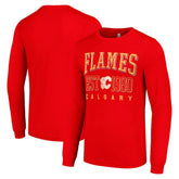 Calgary Flames Starter Retro Graphic Long Sleeve Crew T-Shirt - NHL T-shirts