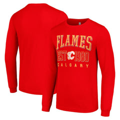 Calgary Flames Starter Retro Graphic Long Sleeve Crew T-Shirt - NHL T-shirts