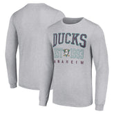 Anaheim Ducks Starter Retro Graphic Long Sleeve Crew T-Shirt - NHL T-shirts