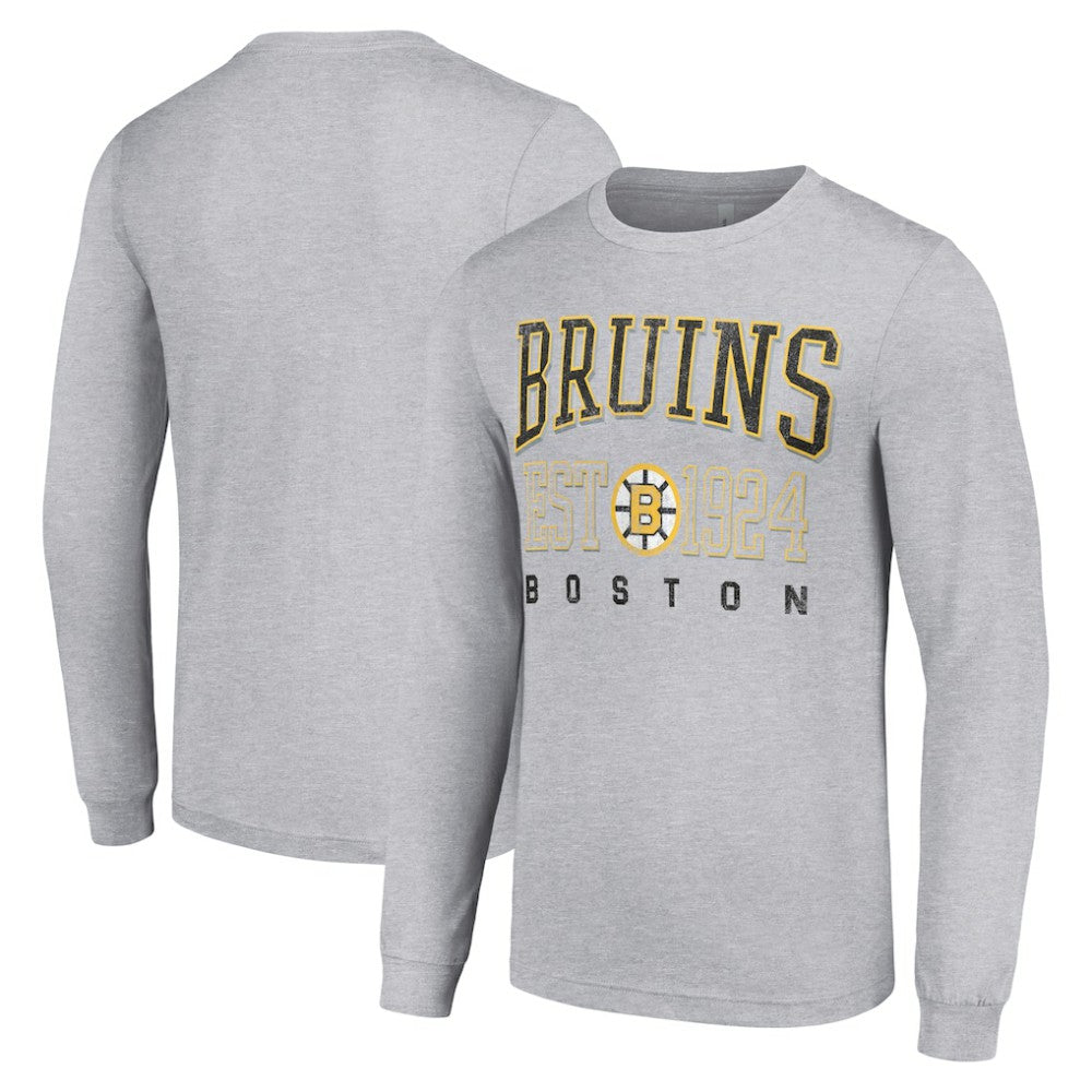 Boston Bruins Starter Retro Graphic Long Sleeve Crew T-Shirt - NHL T-shirts