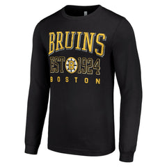 Boston Bruins Starter Retro Graphic Long Sleeve Crew T-Shirt - NHL T-shirts