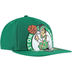 Kelly Green Boston Celtics Oversized Puff Print Logo Golfer Snapback Hat | NBA
