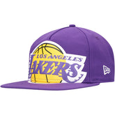 Purple Los Angeles Lakers Oversized Puff Print Logo Golfer Snapback Hat | NBA