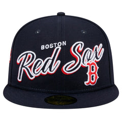 Boston Red Sox New Era Script Sided 59FIFTY Fitted Hat - MLB Hats