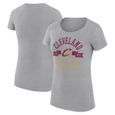 Heather Gray Cleveland Cavaliers G-III 4Her by Carl Banks Women's Super-Slim Fit Lightweight Large City Logo T-Shirt sale | NBA